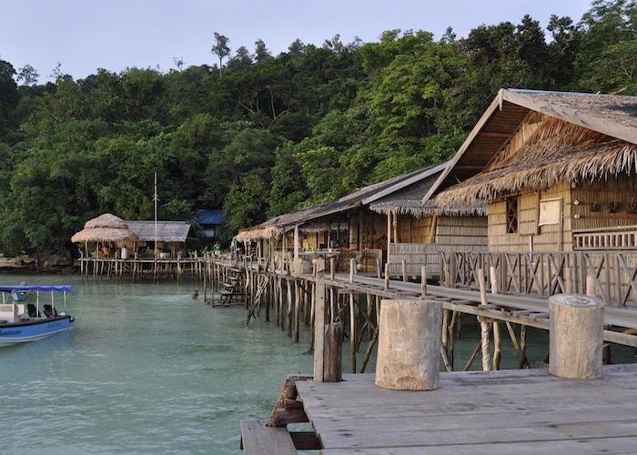 Remote Over-the-water homestay, Indonesia