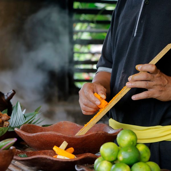 Making Jamu - Indonesian cultural performance illustrating living intangible heritage traditions